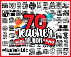 70 Teacher Svg Bundle, Back To School Svg, Teacher Svg