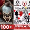 100 Pennywise Svg Bundle, Horror Movies Svg, Halloween Svg