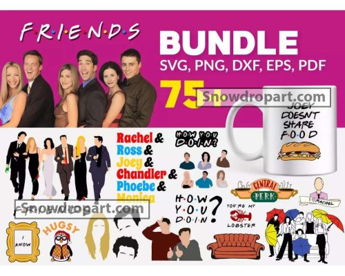 75 Friends Svg Bundle, Friends Cut Files, Pivot Friends Svg