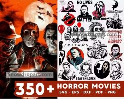350 Horror Movies Svg Bundle, Halloween Svg, Horror Film Svg