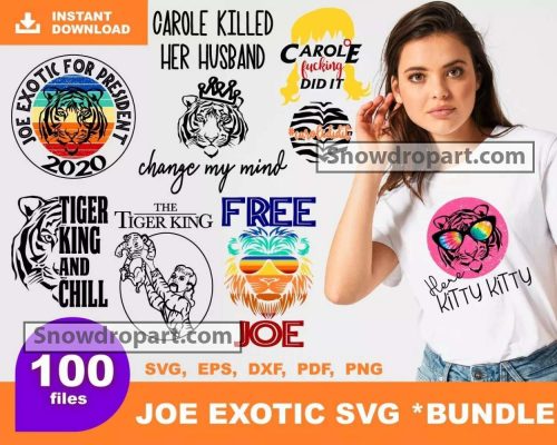100 Joe Exotic Svg Bundle, Tiger King Svg, Free Joe Svg