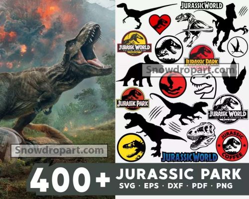 400 Jurassic Park Svg Bundle, Jurassic World Svg, Dinosaur Svg