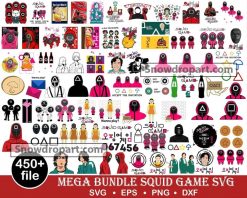 450 Squid Game Svg Bundle, Squid Game Characters Svg