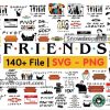 70 Friends Svg Bundle, Friends Cut File, Pivot Friends Svg