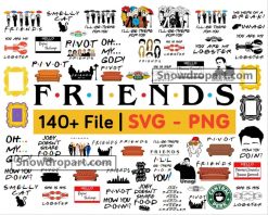 70 Friends Svg Bundle, Friends Cut File, Pivot Friends Svg