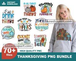 70 Thanksgiving Sublimation Png Bundle, Fall Png, Turkey Png