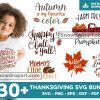 30 Thanksgiving Svg Bundle, Fall Svg, Autumn Svg, Thankful Svg
