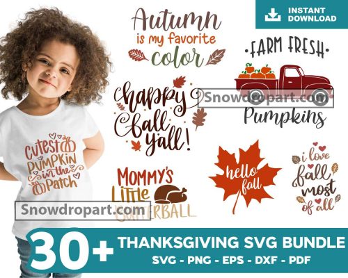 30 Thanksgiving Svg Bundle, Fall Svg, Autumn Svg, Thankful Svg