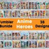 28 Anime Straight And Tapered Tumbler Png Bundle