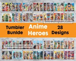28 Anime Straight And Tapered Tumbler Png Bundle