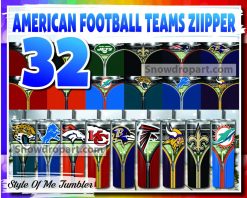 32 American Football Teams Zipper Tumbler Png Bundle