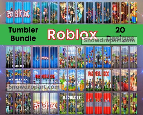 20 Roblox Tumbler Png Bundle, Roblox Sublimation Png