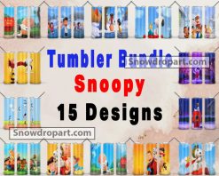 15 Snoopy Tumbler Png Bundle, Peanuts Tumbler Png