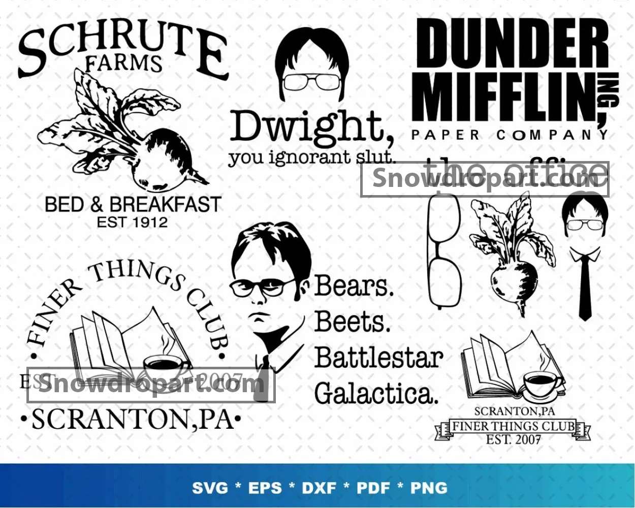 INSTANT DOWNLOAD Dunder Mifflin Logo Svg Jpeg Dxf and Png 