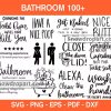 100 Bathroom Svg Bundle, Bathroom Decor, Bathroom Quote