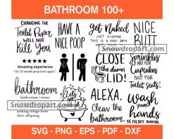 100 Bathroom Svg Bundle, Bathroom Decor, Bathroom Quote