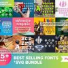 85 Best Selling Font Svg Bundle, Handwritten Font, Font Bundle