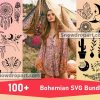 100 Bohemian Svg Bundle, Boho Svg, Mystic Svg, Crystal Svg