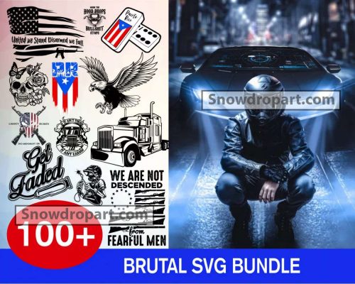 100 Brutal Svg Bundle, Brutal Svg, Punisher Svg, American Svg