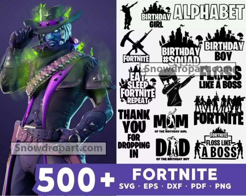 500 Fortnite Svg Bundle, Fortnite Svg, Fortnite Vector, Game Svg