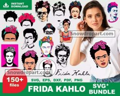 150 Frida Kahlo Svg Bundle, Frida Kahlo Svg, Frida Khalo Clip Art
