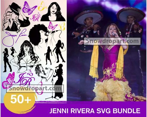 50 Jenni Rivera Svg Bundle, Jenni Rivera Svg, La Jefa Svg