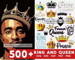 500 King And Queen Svg Bundle, Crown Svg, Tiara Svg
