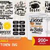 200 Kitchen Svg Bundle, Baking Svg, Conversion Chart Svg