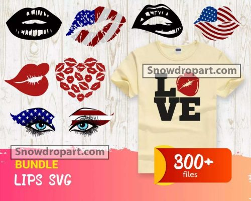 300 Lips Svg Bundle, Lips Svg, Kiss Svg, Lips Clipart, Lips Vector