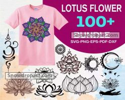 100 Lotus Flower Svg Bundle, Lotus Svg, Lotus Monogram Svg