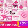 1700 Love Pink Svg Bundle, Peace Love Pink Svg, Pink Nation Svg