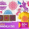 60 Mandala Svg Bundle, Floral Mandala Svg, Zentangle Svg