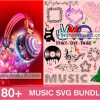 80 Musical Svg Bundle, Music Note Svg, Piano Svg, Guitar Svg