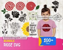 100 Rose Svg Bundle, Rose Svg, Rose Monogram Svg