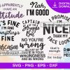 80 Sassy Quotes Svg Bundle, Sarcastic Svg, Sarcastic Sayings