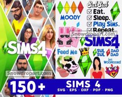 150 Sims 4 Svg Bundle, Sul Sul Svg, Plumbomb Svg