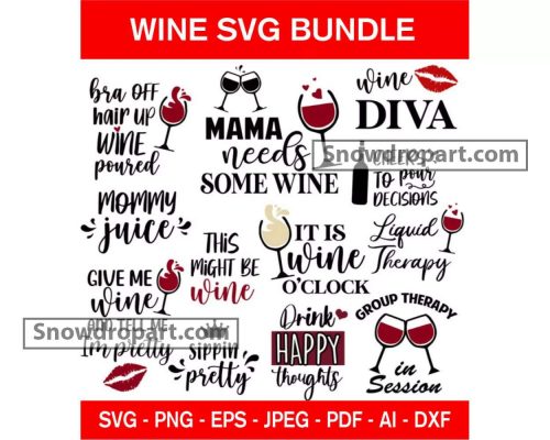 100 Wine Quotes Svg Bundle, Wine Svg, Alcohol Svg, Drinking Svg