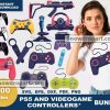 200 PS5 And Videogame Controllers Svg Bundle, Gamer Svg