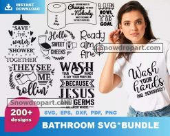 200 Bathroom Svg Bundle, Bathroom Svg, Bathroom Decor