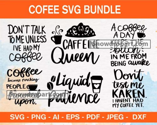 100 Coffee Quotes Svg Bundle, Funny Coffee Svg, Espresso Svg