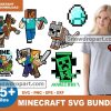 25 Minecraft Svg Bundle, Minecraft Shirt, Creeper Svg
