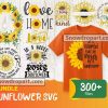300 Sunflower Svg Bundle, Sunflower Svg, Sunflower Clipart