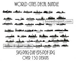 150 World City Svg Bundle, City Svg, Landmark Svg