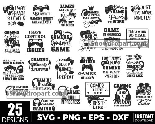 25 Gaming Svg Bundle, Game Svg, Gamer Svg, Video Game Svg