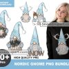 10 Winter Nordic Gnome Png Bundle, Winter Png, Gnome Png