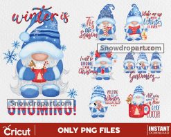 7 Winter Gnome Png Bundle, Winter Png, Winter Clipart