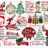 20 Christmas Buffalo Plaid Svg Bundle, Reindeer Svg, Santa Svg