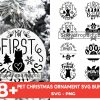 8 Pet Christmas Ornament Svg Bundle, Christmas Dog Svg