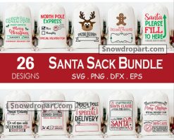 26 Santa Sack Svg Bundle, Special Delivery Svg