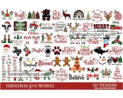 60 Christmas Svg Bundle, Christmas Gnomes Svg